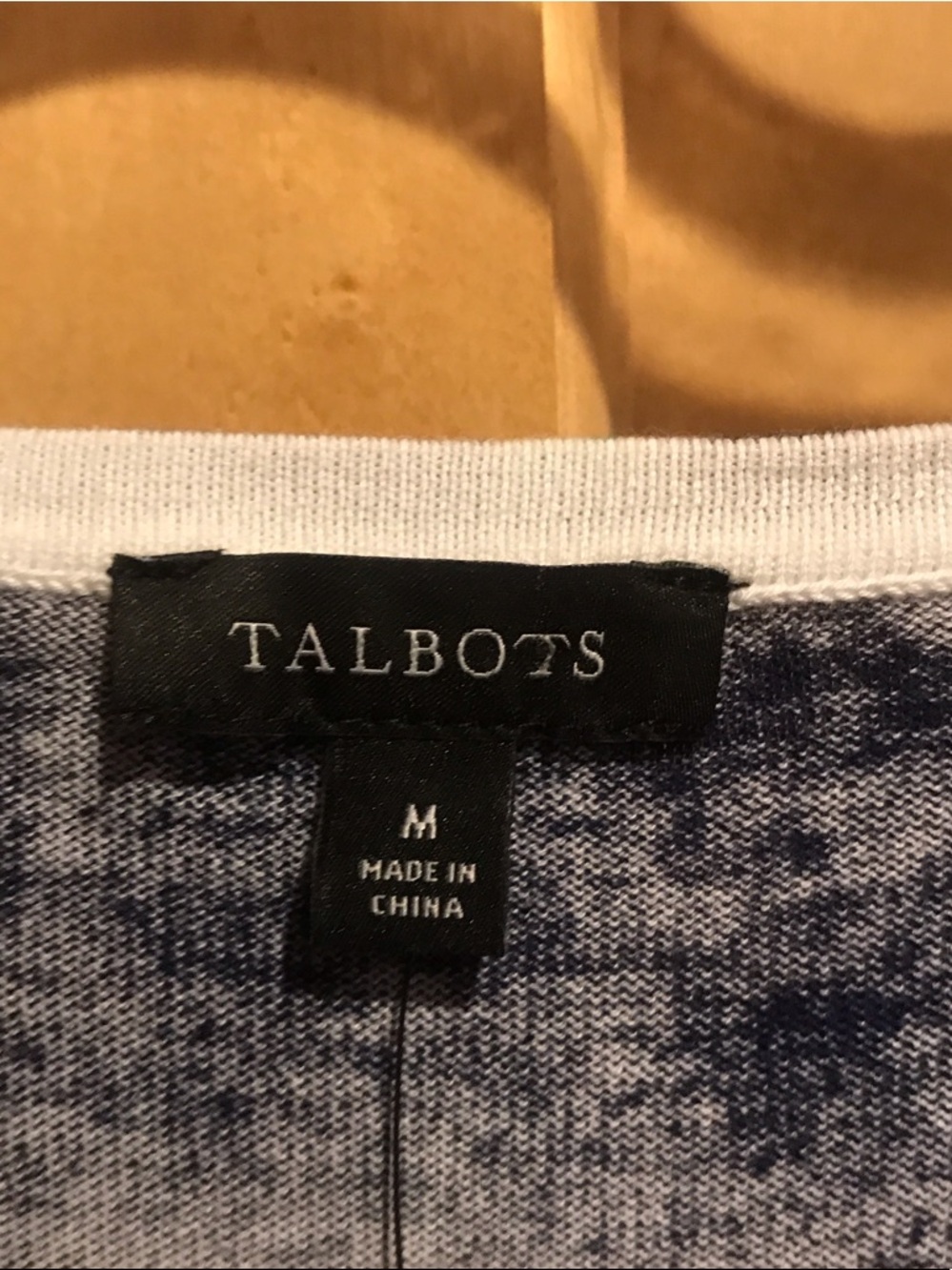 New Talbots Navy Floral Scoop-Neck Sleeveless Pullover - Picture 2 of 6